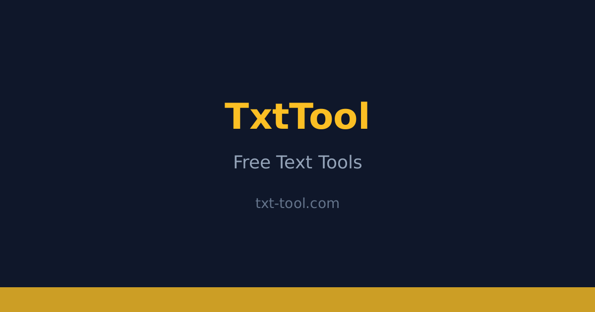 TxtTool — Free Online Text Tools